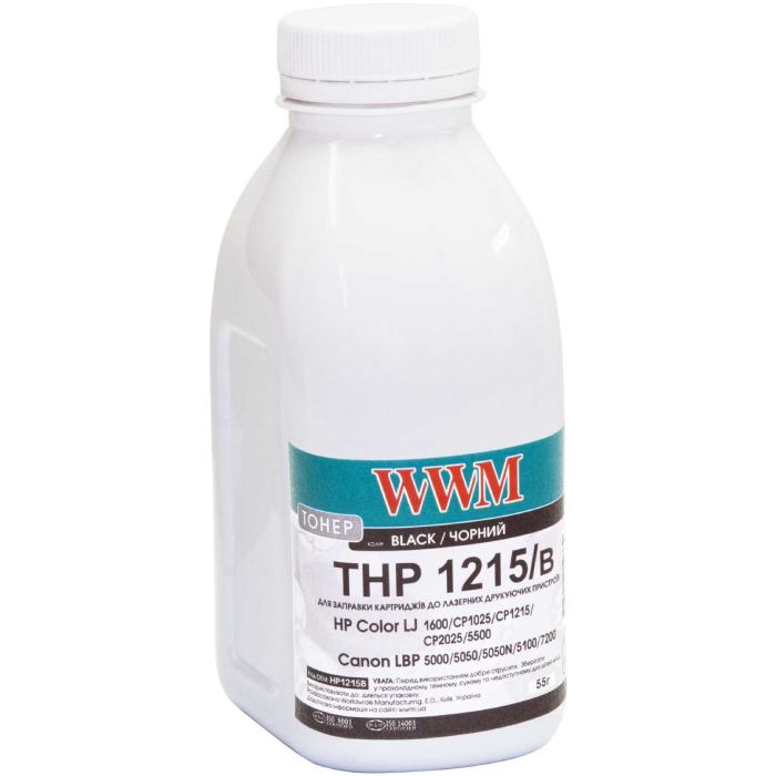 Тонер WWM для HP CLJ CP1215/CP1515/CM1312 55 г Black (HP1215B)