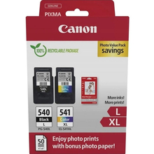 Набір картриджів + фотопапір CANON PG540 Multipack PG-540L/CL541XL Black, Color + Glossy Photo Paper (5224B012)