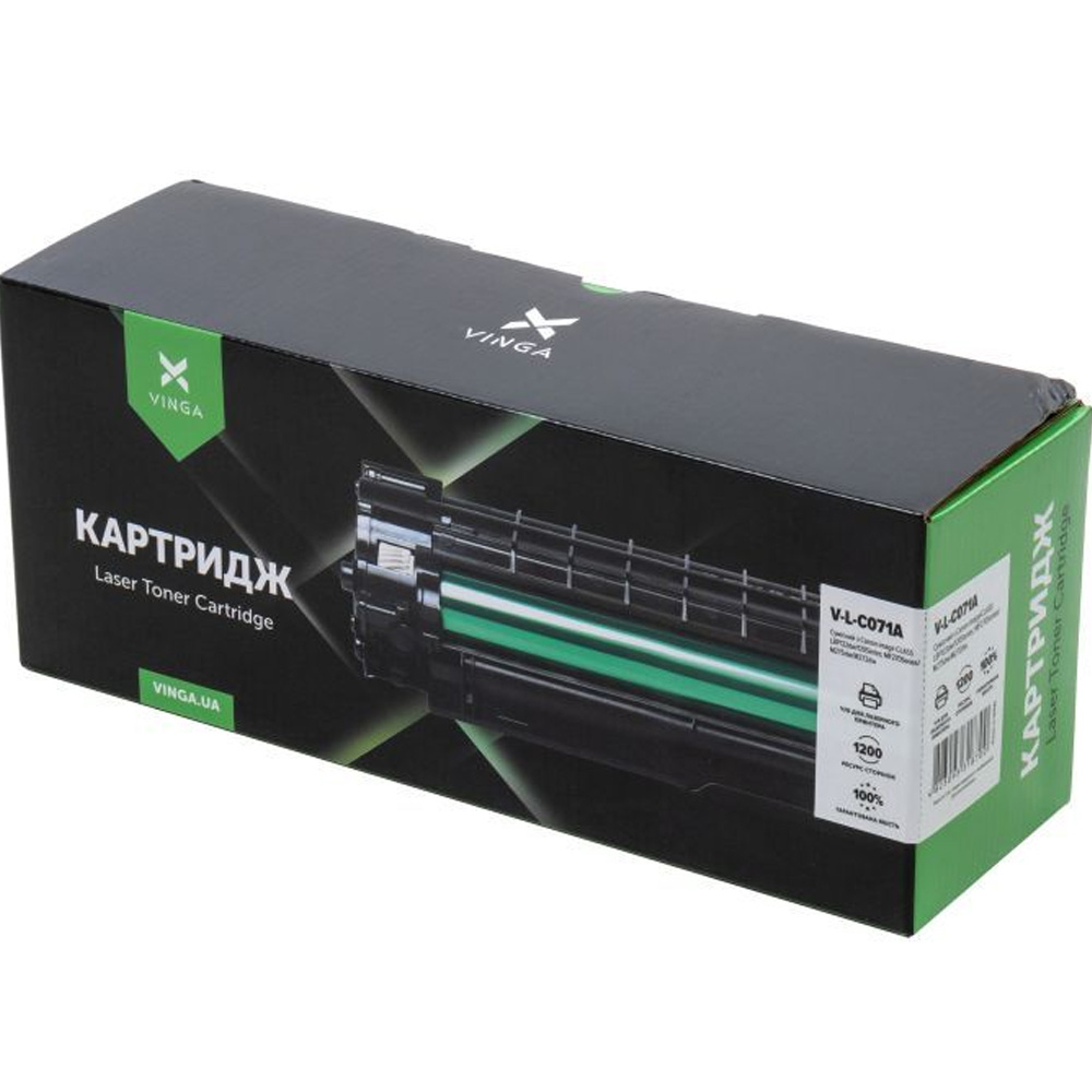 Картридж VINGA для CANON 071 1.2K Black (V-L-C071A)