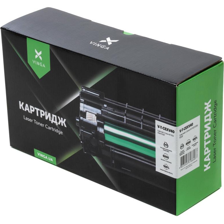 Внешний вид Картридж VINGA CANON C-EXV40 6K Black (V-T-CEXV40)
