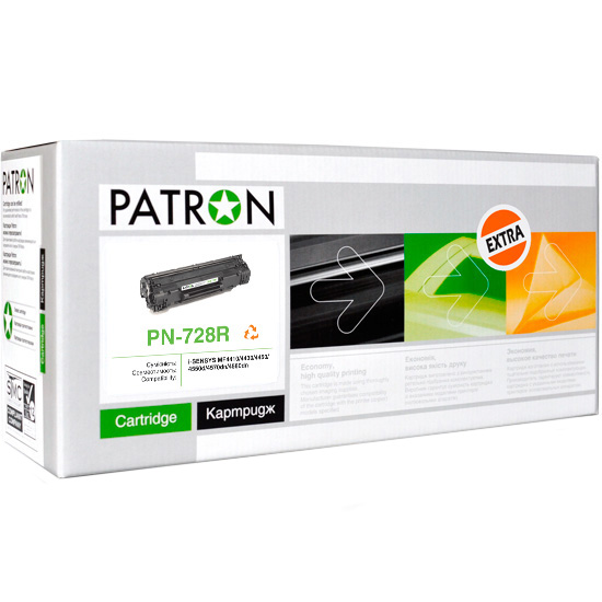 

Картридж лазерный PATRON CANON 728 (PN-728R) Extra, CANON 728 (PN-728R) Extra