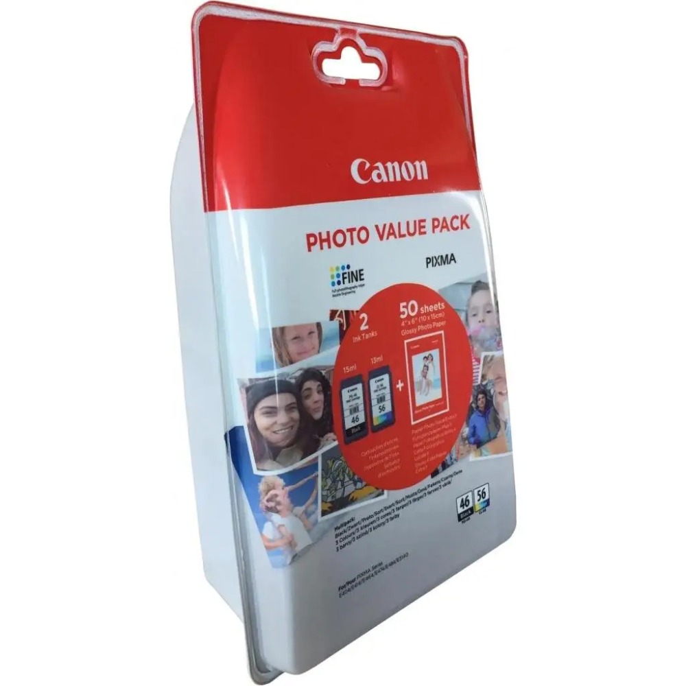 Набор картриджей CANON PG-46/CL-56 PHOTO VALUE Pack (9059B006AA) Тип оригинальный