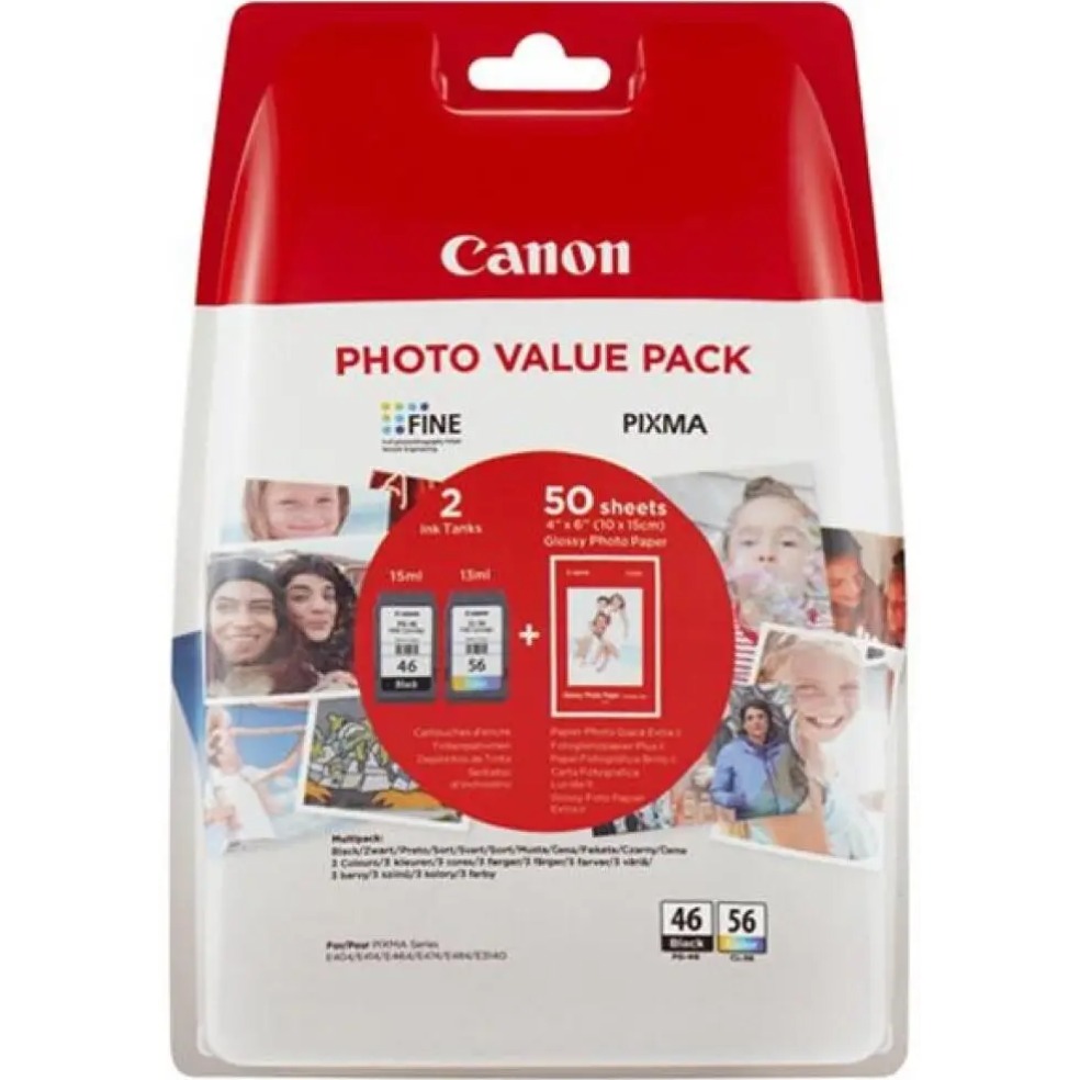 Набор картриджей CANON PG-46/CL-56 PHOTO VALUE Pack (9059B006AA)