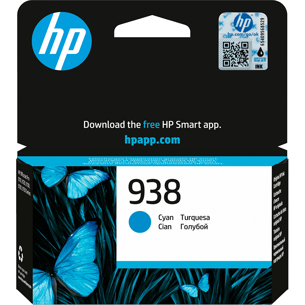 Картридж HP 938 OfficeJet Pro 9110b/9130 Cyan (4S6X5PE)