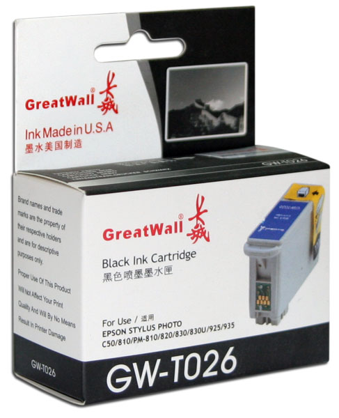 Картридж неор. GREATWALL GW-T026B Epson T026401 Black