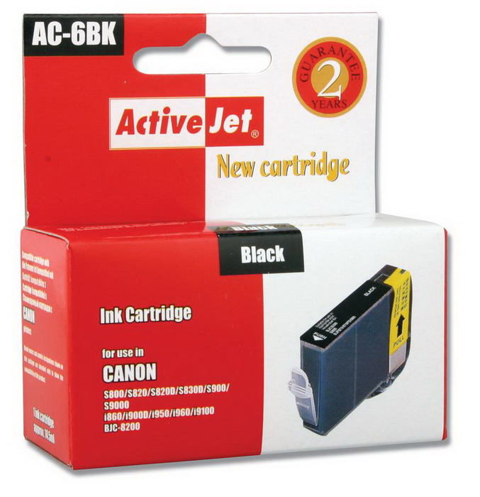 Картридж неор. ACTIVEJET AC-6BK Canon BCi-6 Black Акція!