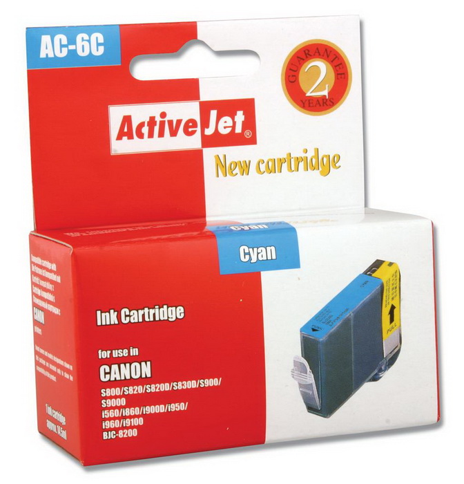 Картридж неор. ACTIVEJET AC-6C Canon BCi-6 Cyan