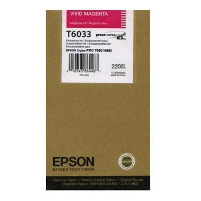 

Картридж EPSON C13T603300 vivid magenta, StPro 7880/9880 vivid magenta, 220мл