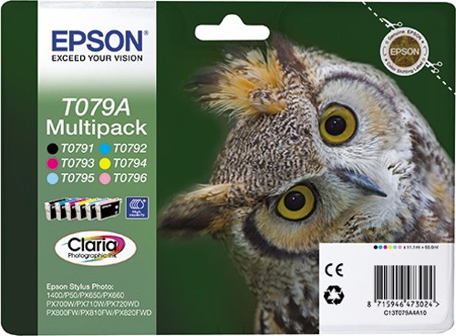 

Картридж Epson StPhoto Bundle (C13T079A4A10), StPhoto P50/PX660/PX720WD/PX820FWD Bundle
