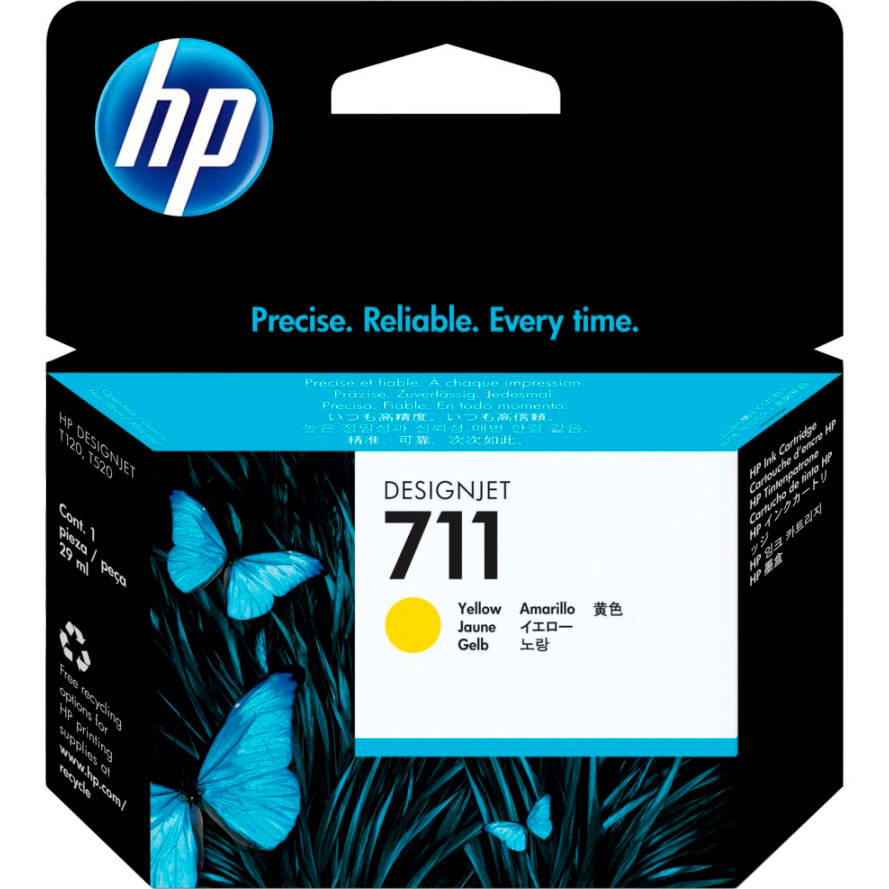 Картридж HP 711 Yellow (CZ132A)