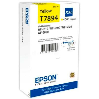 

Картридж Epson C13T789440, Картридж WF-5110/WF-5620 yellow XXL (4000 стр)