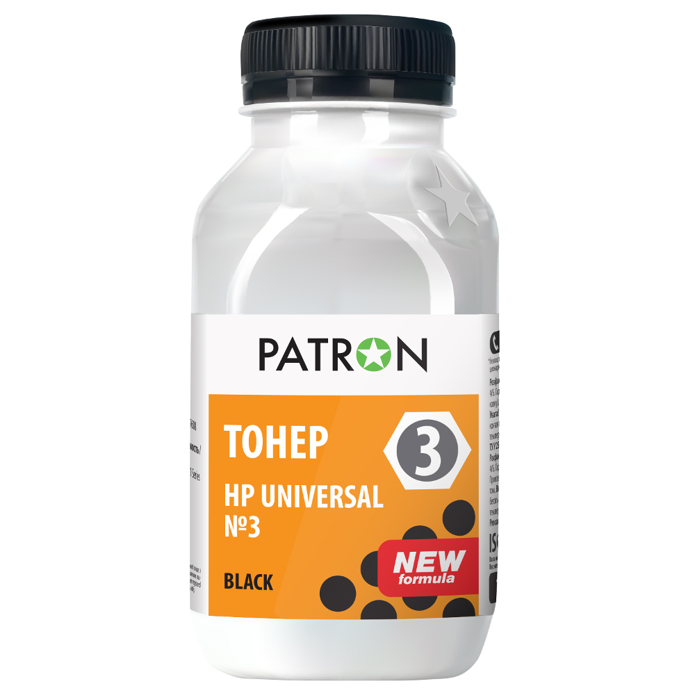 

Тонер PATRON HP Універсальний №3 ФЛАКОН 85 г, HP Універсальний №3 ФЛАКОН 85 г