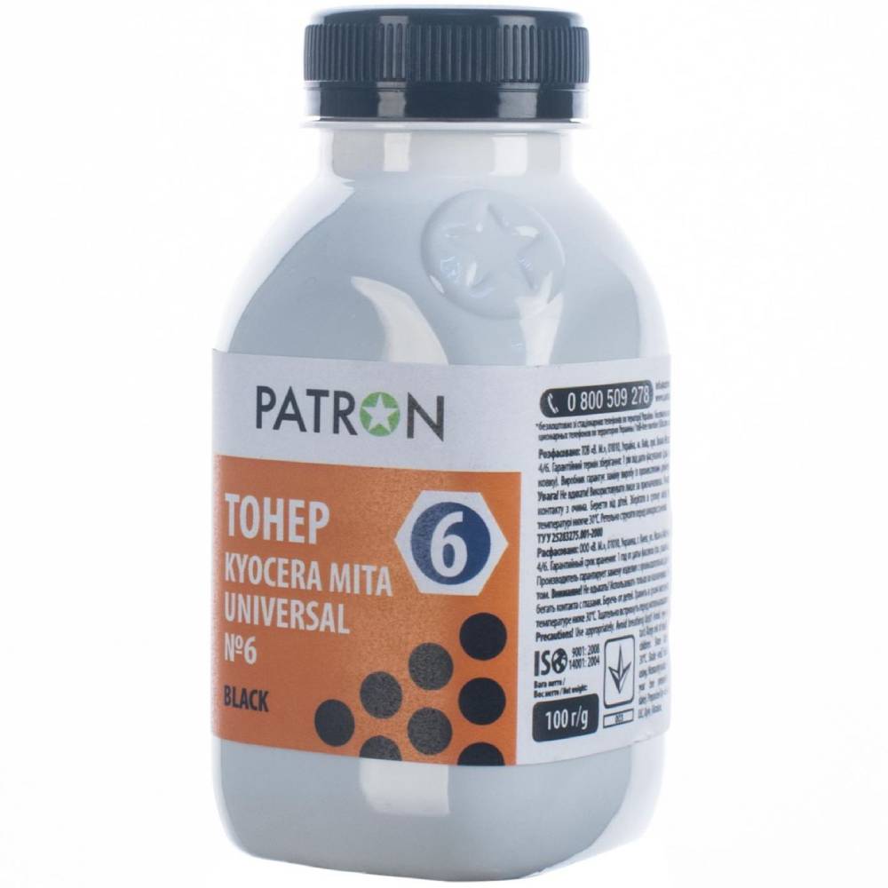Тонер PATRON для Kyocera MITA Universal №6 100г Black (PN-KU6-100) Тип совместимый