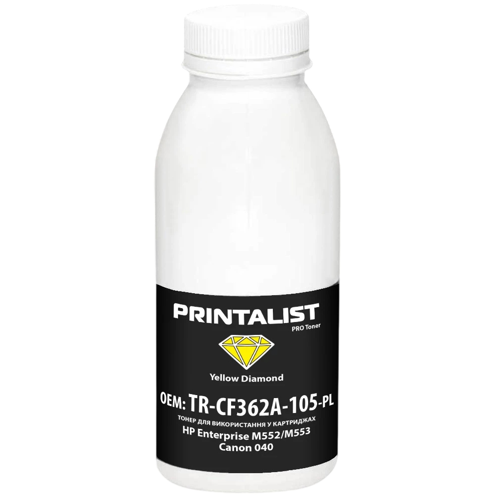 Тонер PRINTALIST для HP Enterprise M552/M553/Canon 040 105 г Yellow (TR-CF362A-105-PL)