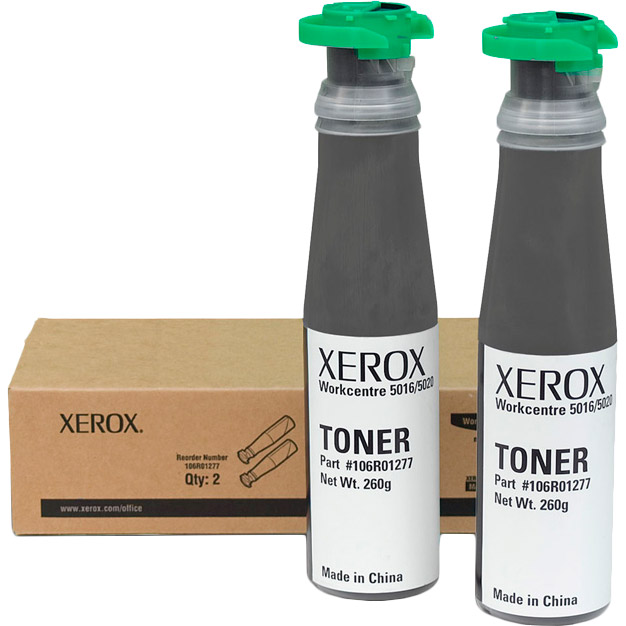 

Тонер-картридж XEROX 106R01277 Dual Pack Black, 106R01277 комплект 2шт (WC 5016/ 5020)