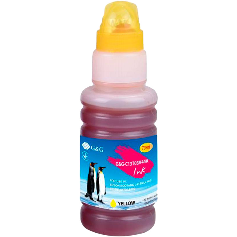 

Чернила G&G для Epson L4150/L4160 Yellow (G&G-C13T03V44A), Контейнер с чернилами Epson L4150/L4160 yellow
