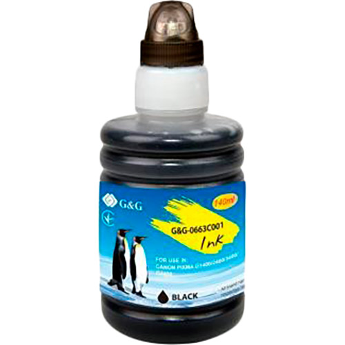 

Чернила G&G Canon GI-490 PIXMA G1400 Black 140 мл (G&G-0663C001), Чернила Canon GI-490 PIXMA G1400 Black 140ml