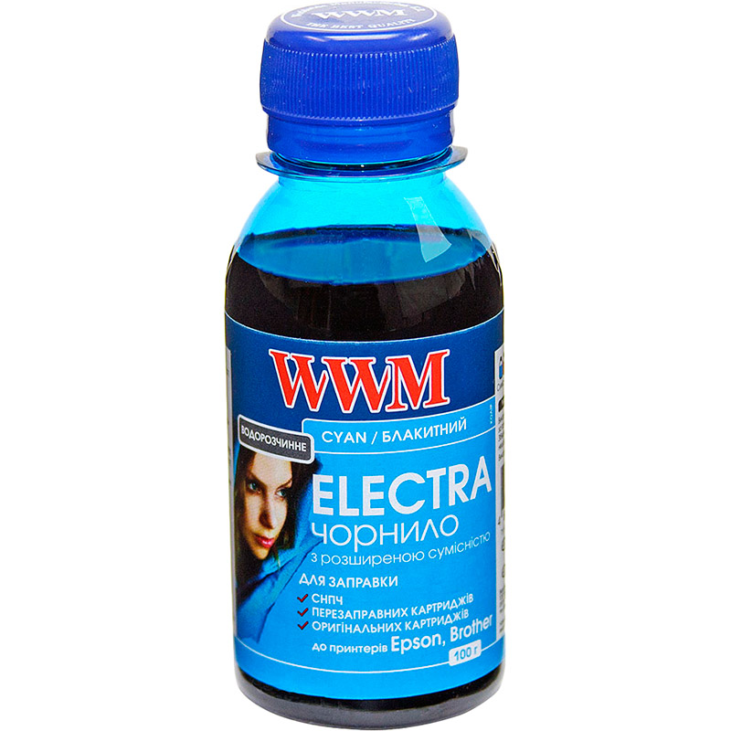 Чорнило WWM для EPSON UNIVERSAL ELECTRA 100 ml Cyan (EU/C-2)