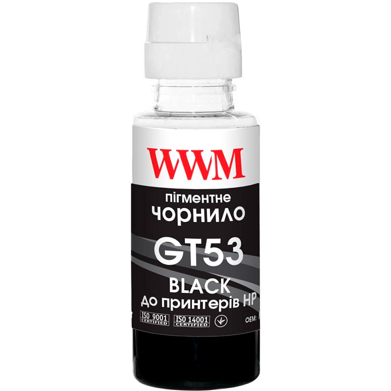 Чернила WWM Pigment для HP GT53 Ink Tank 115/315/319 100 г Black (H53BP)