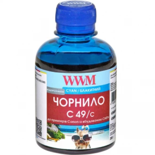 Чернила WWM для CANON GI-490 Cyan (C49/C)