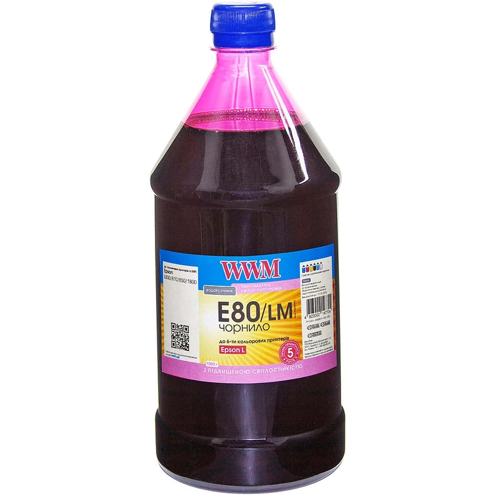 Чорнило WWM для Epson L800 Light Magenta 1000мл (E80/LM-4)