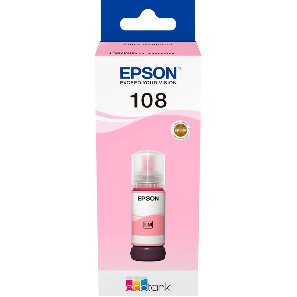 Контейнер із чорнилом EPSON 108 EcoTank L8050/L18050 Light Magenta (C13T09C64A)