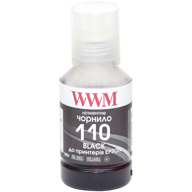 Чернила WWM Epson M1100/M1120 Black Pigment 140 г (E110BP)