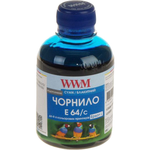 Чорнило WWM Epson L110/L210/L355 200 мл Cyan (E64/C)