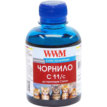 Чорнило WWM для CANON CL511/513/CLI521C 200 мл Cyan (C11/C)
