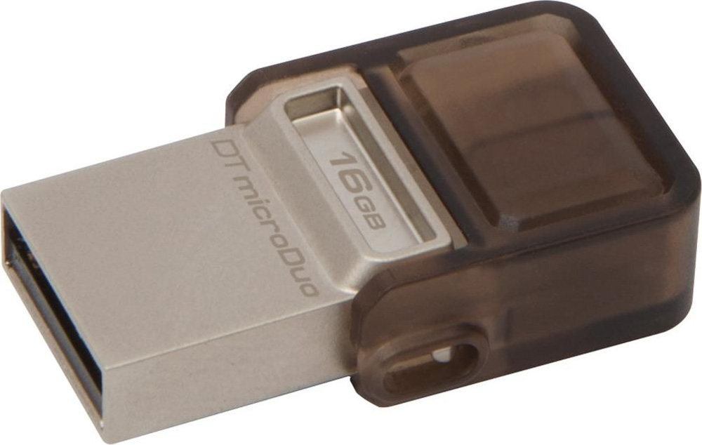 Флеш-драйв KINGSTON DT MicroDuo 16GB, Материал корпуса пластик