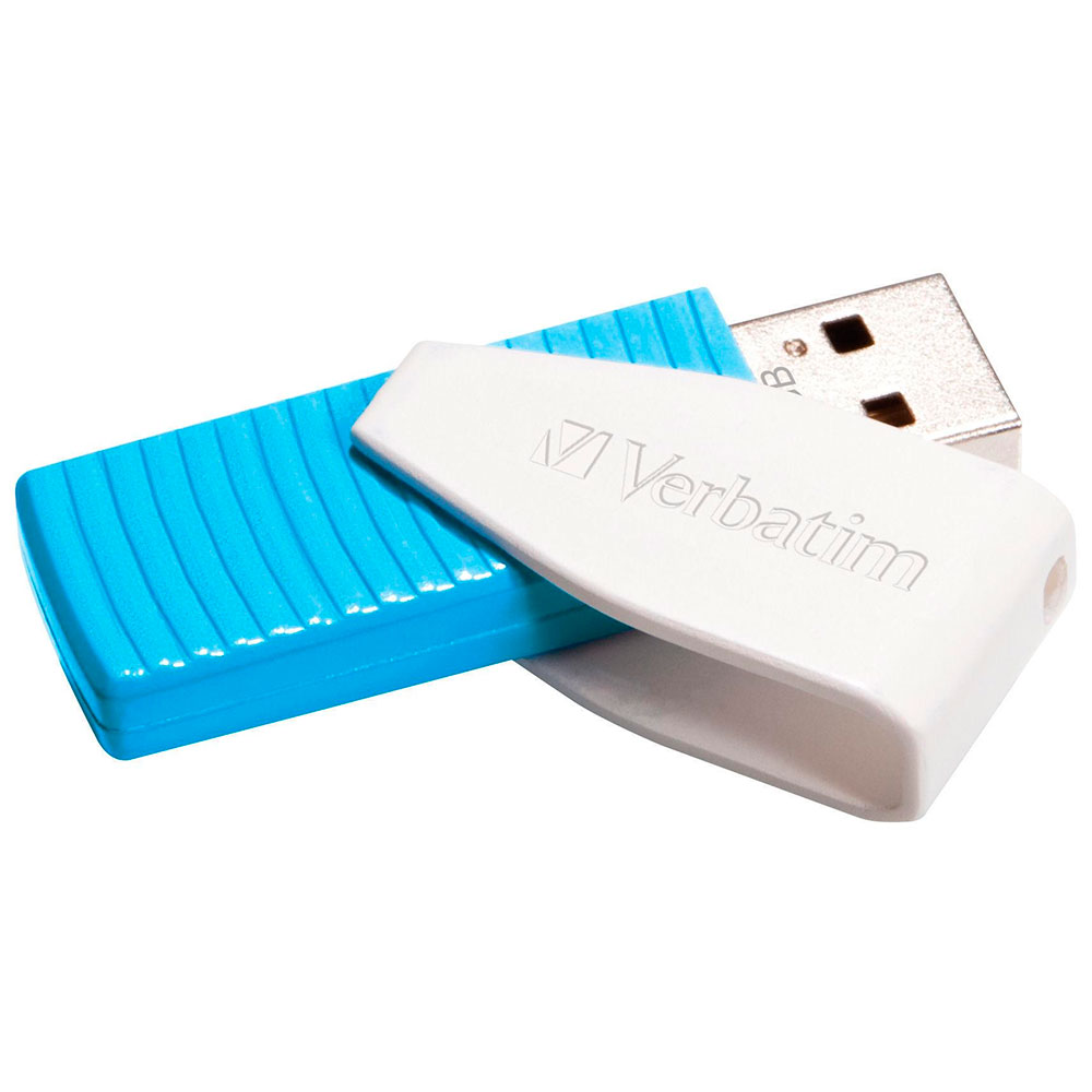 Флеш-драйв VERBATIM USB Drive 8Gb STORE'N'GO SWIVEL BLUE 49812 Конструкция поворотная