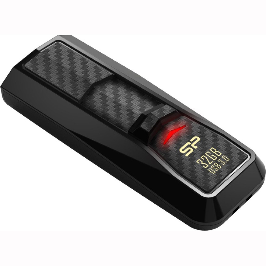 Флеш-драйв SILICON POWER Blaze B50 32 Gb Black (SP032GBUF3B50V1K) Конструкция выдвижная