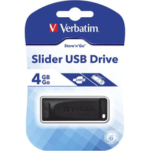 Флеш-драйв VERBATIM STORE'N'GO SLIDER 4Gb BLACK (49167)