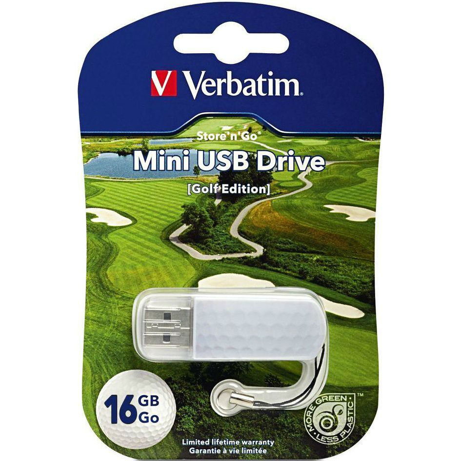 Флеш-драйв VERBATIM 16 Gb STORE'N'GO MINI GOLF (98682) Материал корпуса пластик