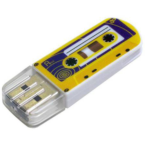 Флеш-драйв VERBATIM Mini Cassette Edition 16 Gb Yellow (49399) Конструкция съемный колпачок