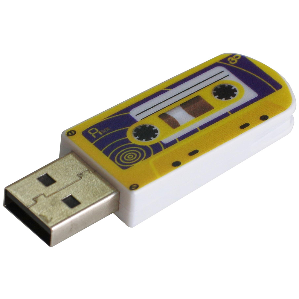 Флеш-драйв VERBATIM Mini Cassette Edition 16 Gb Yellow (49399) Материал корпуса пластик