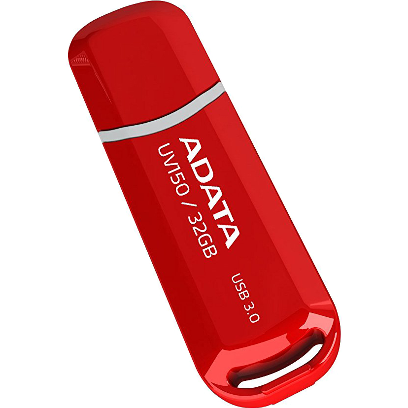 Флеш-драйв ADATA 32GB USB 3.0 UV150 Red (AUV150-32G-RRD) Матеріал корпуса пластик