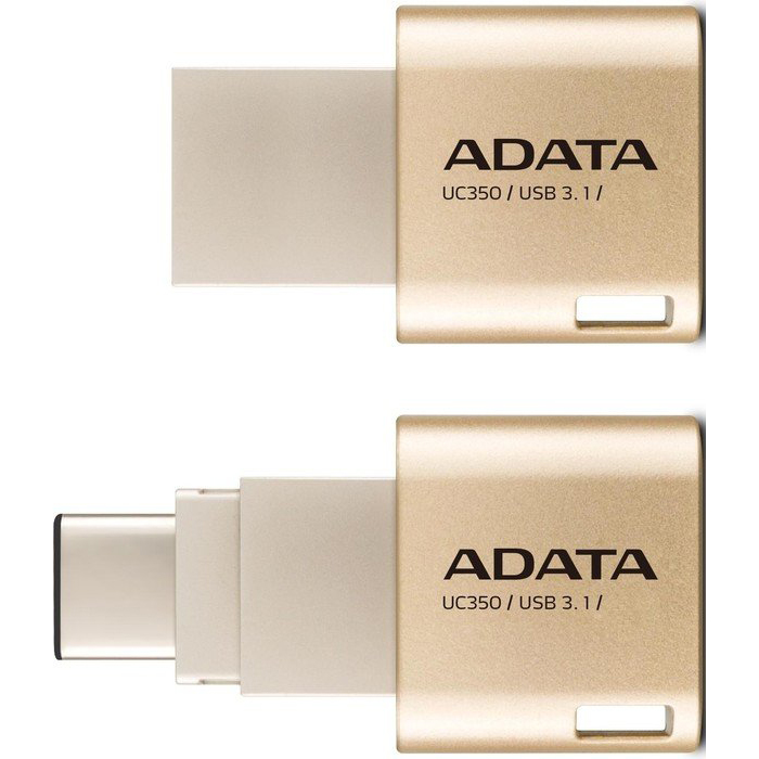 Флеш-драйв ADATA 32GB USB 3.1 Gen1 UC350 Gold (AUC350-32G-CGD) Объем памяти 32 Гб