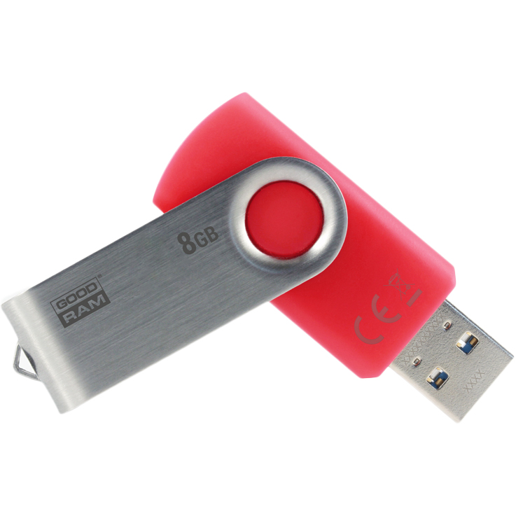 

Флеш-драйв GOODRAM USB 3.0 8GB UTS3 Twister Red (UTS3-0080R0R11), USB 3.0 8GB UTS3 Twister Red
