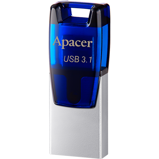 

Флеш-драйв APACER AH179 64GB OTG Mobile Blue (AP64GAH179U-1), AH179 64GB OTG Mobile