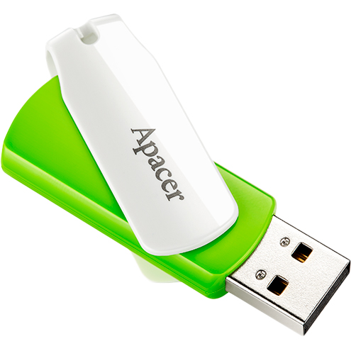 Флеш-драйв APACER AH335 64GB Green-White (AP64GAH335G-1) Конструкція поворотна