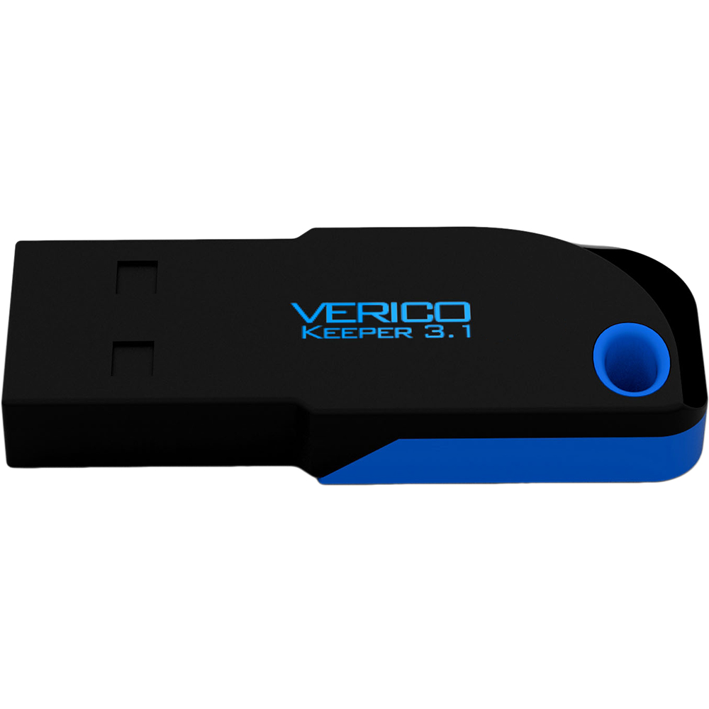 Флеш-драйв VERICO Keeper USB3.1 16Gb Black+Blue (1UDOV-T8BEG3-NN) Конструкція моноліт