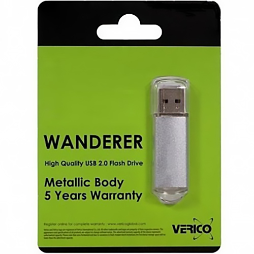 Флеш-драйв VERICO Wanderer 4Gb Silver (1UDOV-M4SR43-NN) Конструкція знімний ковпачок