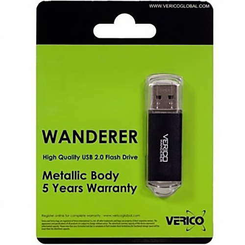 Флеш-драйв VERICO Wanderer 64Gb Black (1UDOV-M4BK63-NN) Конструкція знімний ковпачок