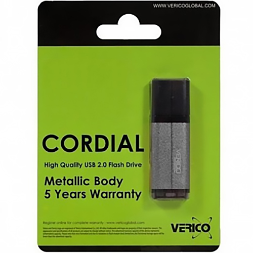 Флеш-драйв VERICO Cordial 64Gb Gray (1UDOV-MFGY63-NN) Конструкция съемный колпачок