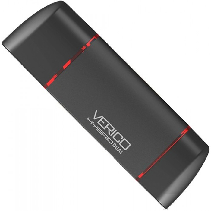 Флеш-драйв VERICO Hybrid Dual 16Gb (1UDOV-MKBKG3-NN) Конструкция съемный колпачок