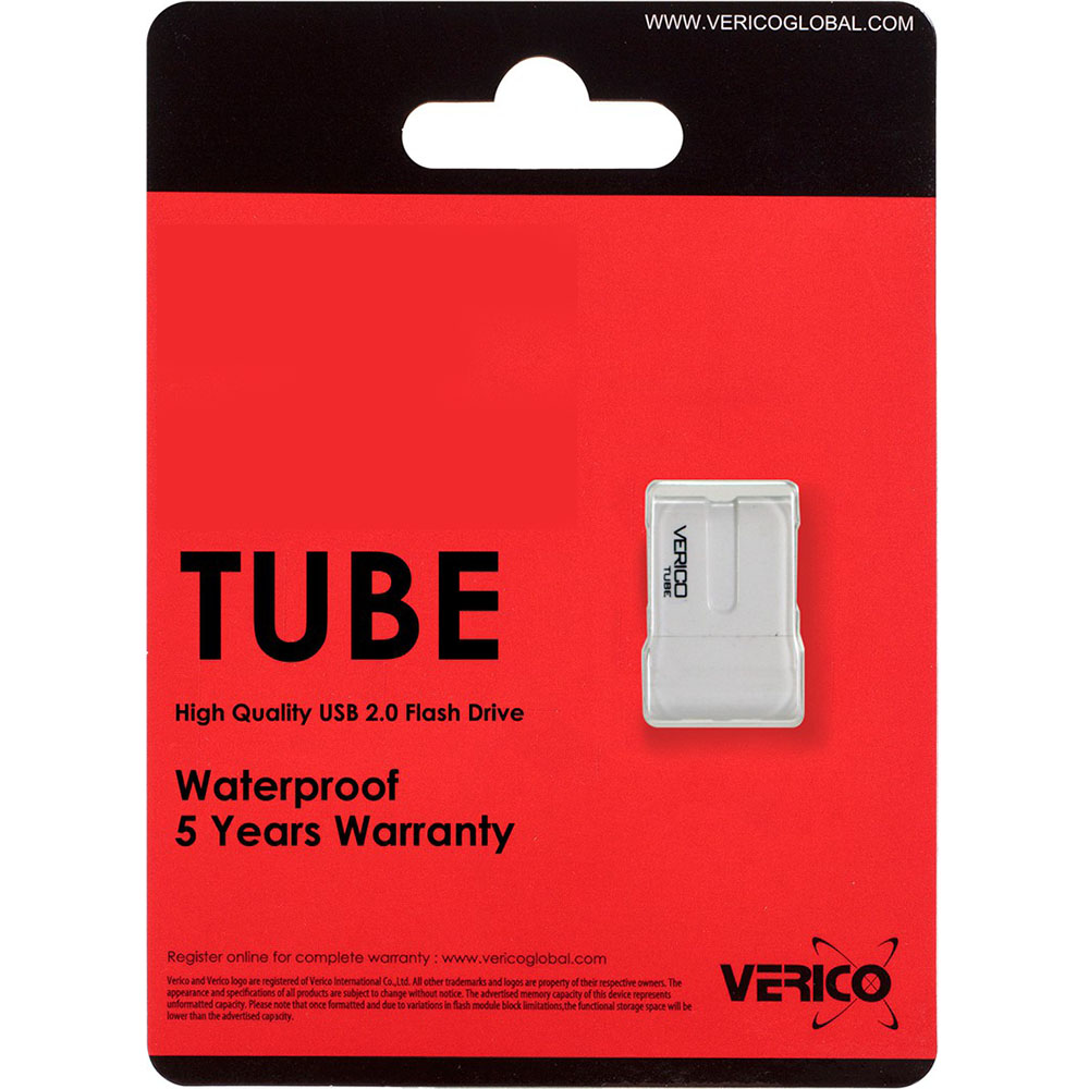 Флеш-драйв VERICO Tube 64Gb White (1UDOV-P8WE63-NN) Конструкція знімний ковпачок