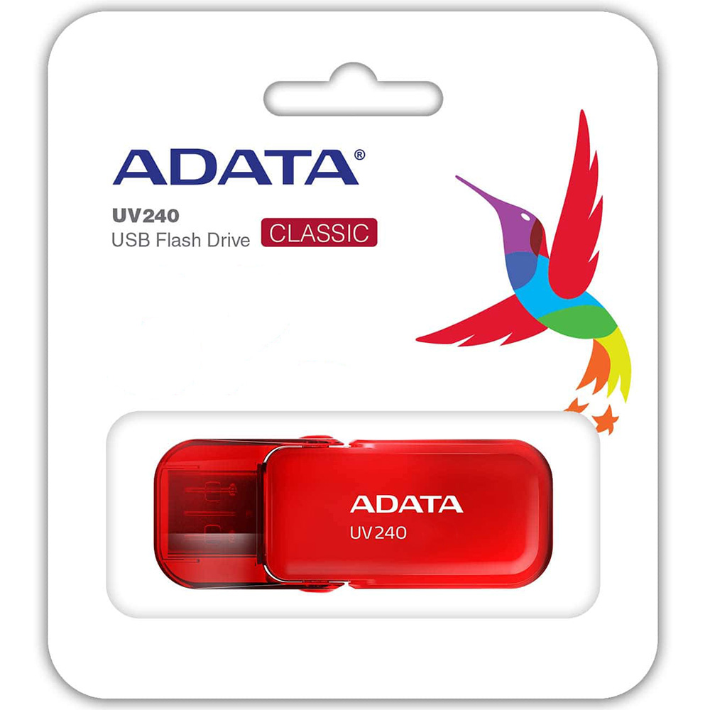 Флеш-драйв ADATA UV240 16GB Red (AUV240-16G-RRD) Материал корпуса пластик