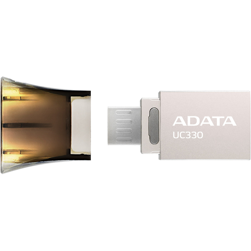 Флеш-драйв ADATA UC330 OTG 32GB Metal (AUC330-32G-RBK) Материал корпуса металл