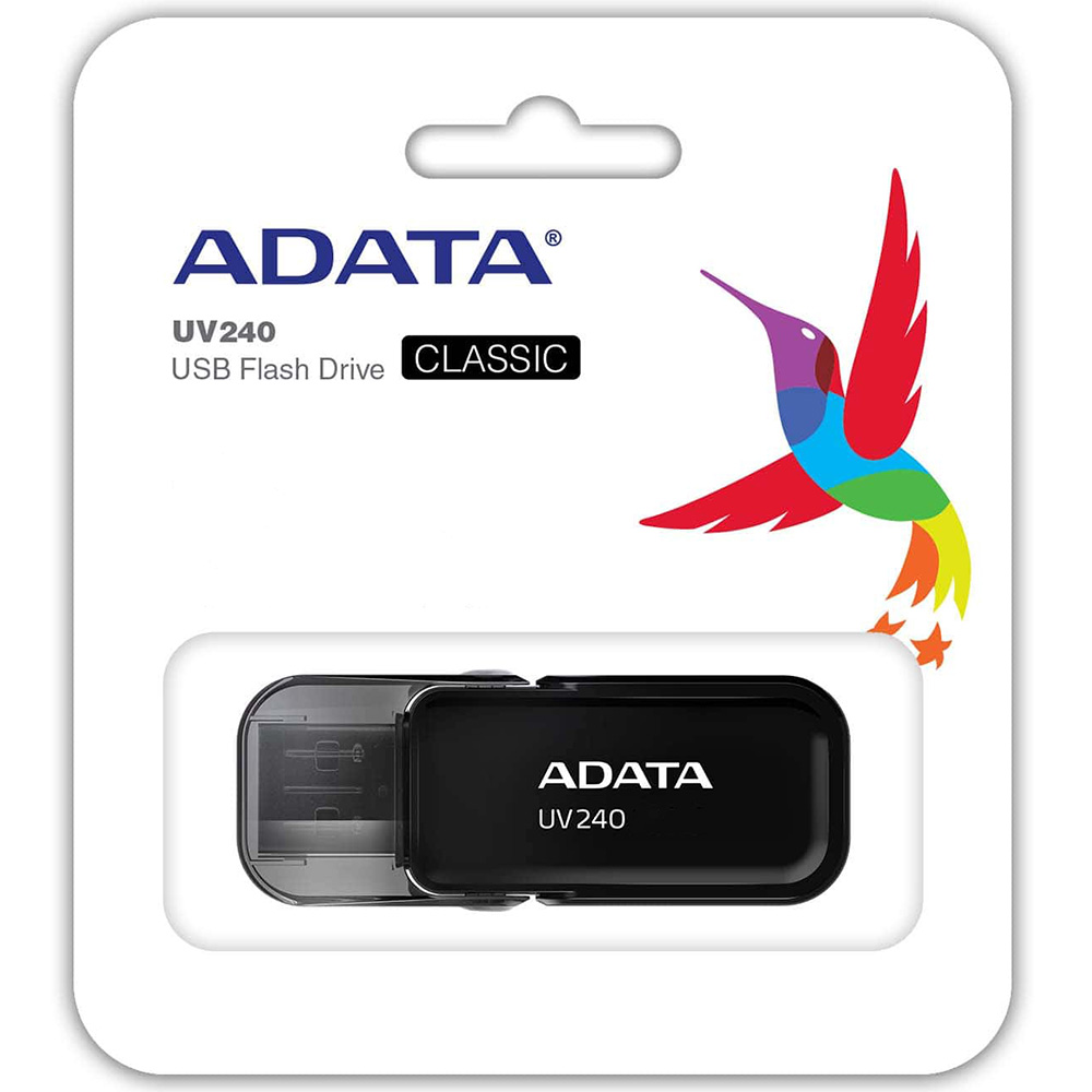 Флеш-драйв ADATA UV240 32GB Black (AUV240-32G-RBK) Материал корпуса пластик